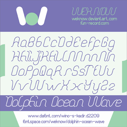 Dolphin OCEAN WAVE font