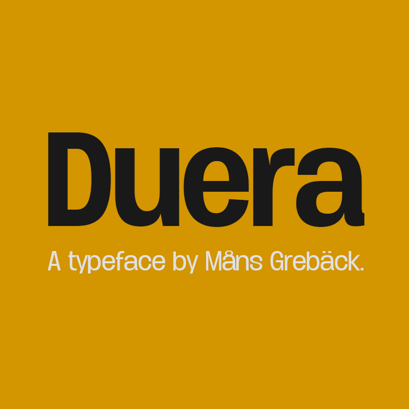 Duera PERSONAL USE Condensed font