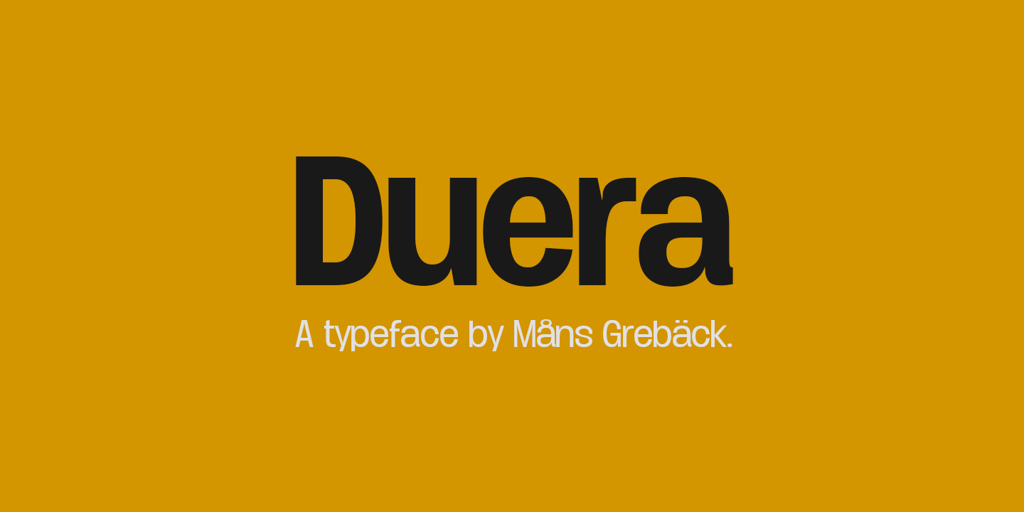 Duera PERSONAL USE Condensed font