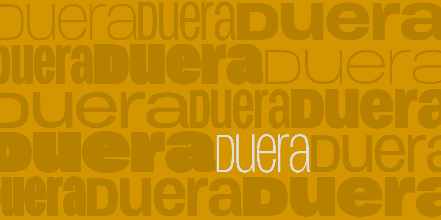 Duera PERSONAL USE Condensed font