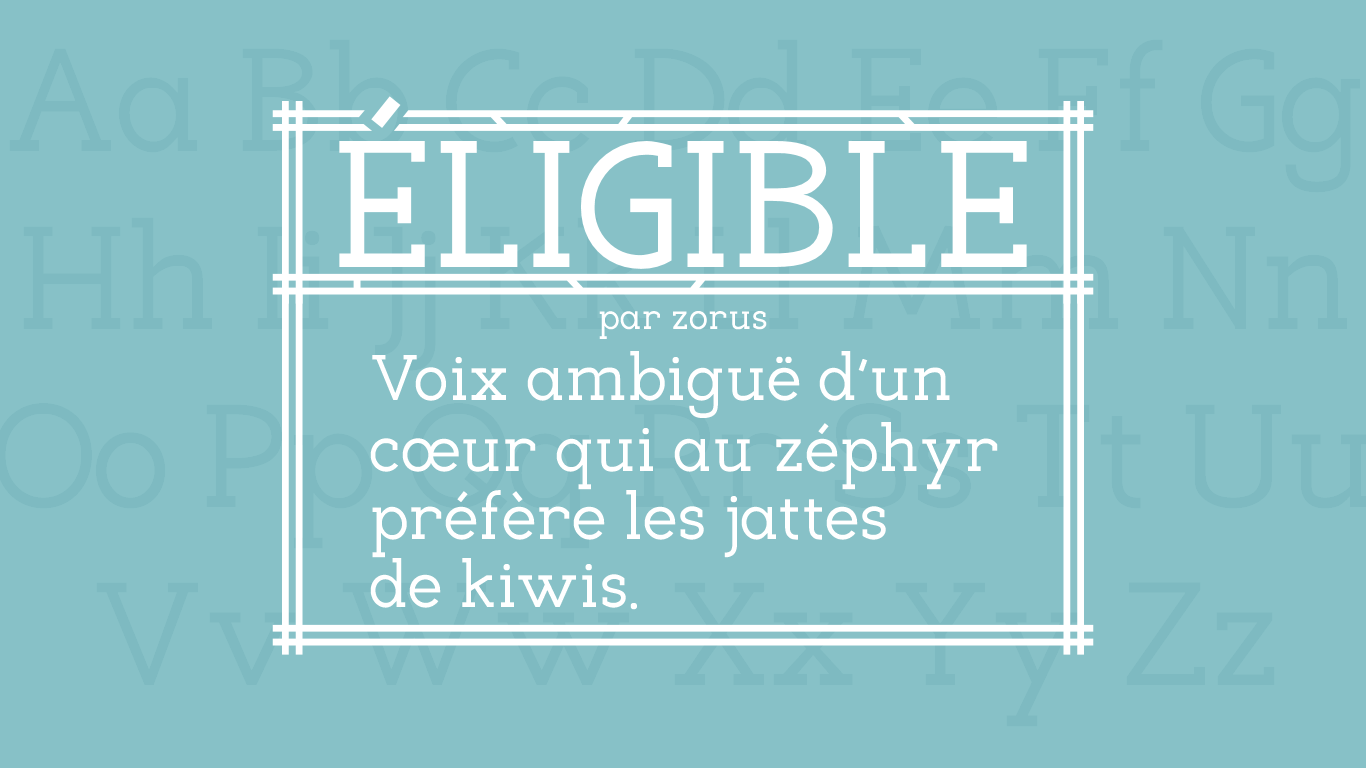 Eligible font