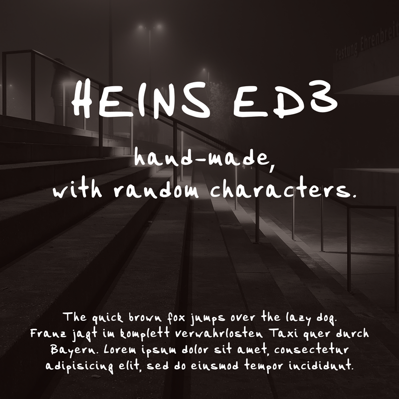 Heins ED3 font