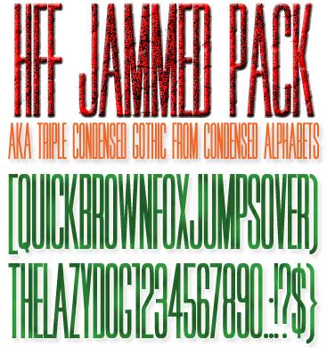 HFF Jammed Pack font
