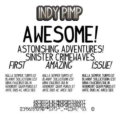 indy pimp font