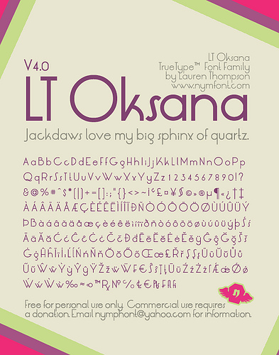 LT Oksana font