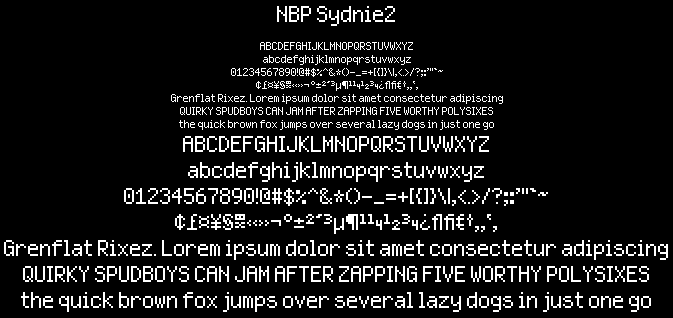 NBP Sydnie2 Scoreboard font