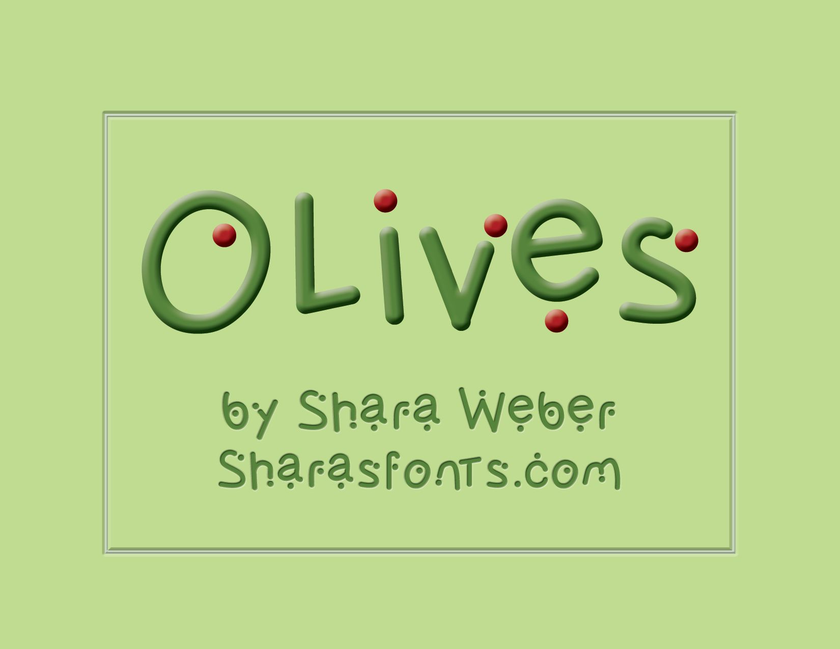Olives font