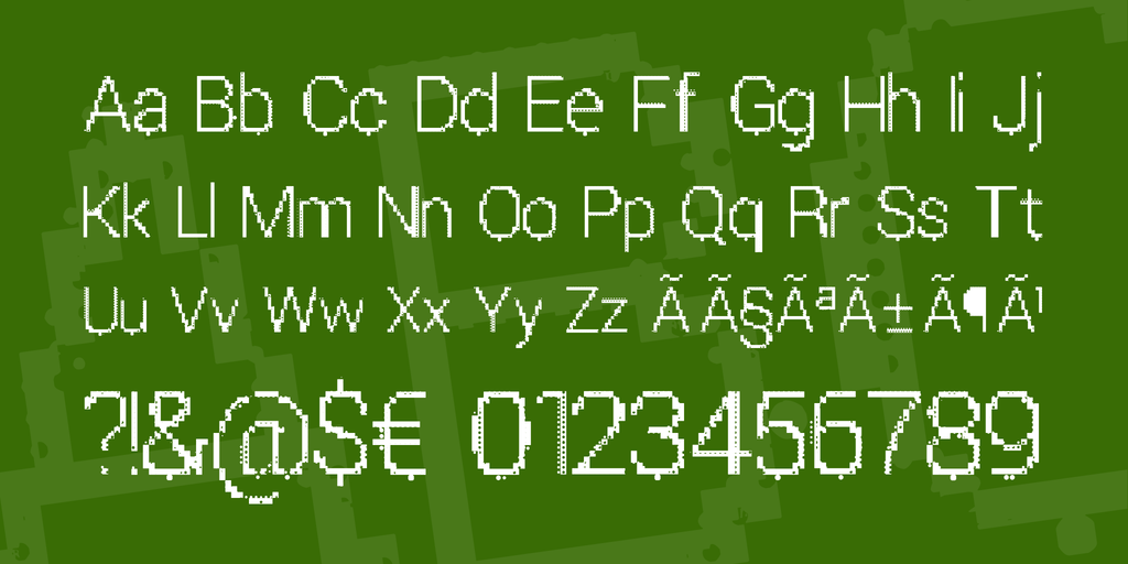 Parametric Glitch font