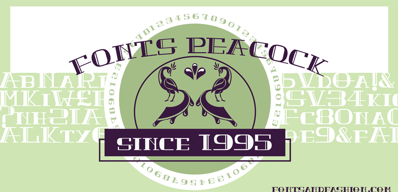 PEACOCK normal font