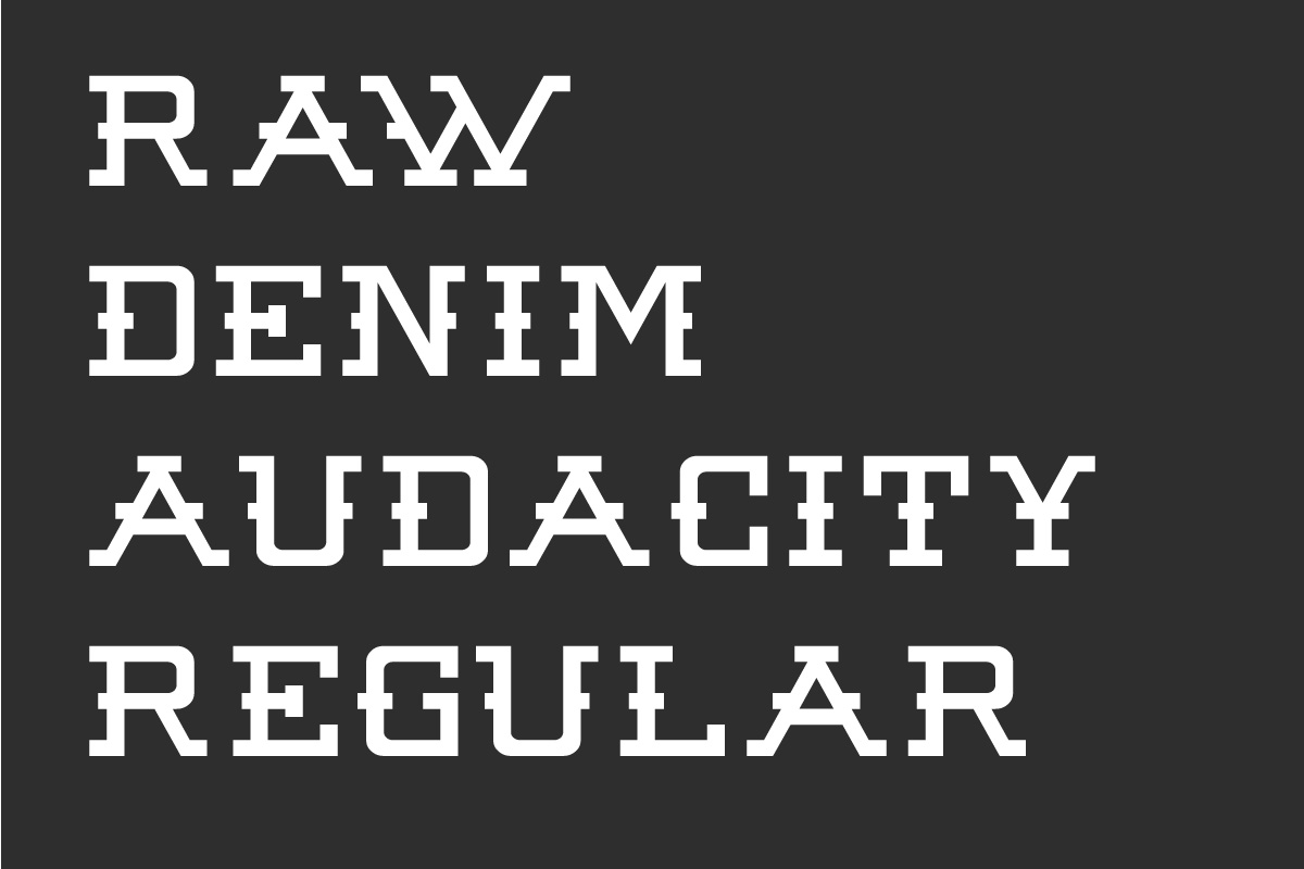 Raw Denim Audacity Demo font