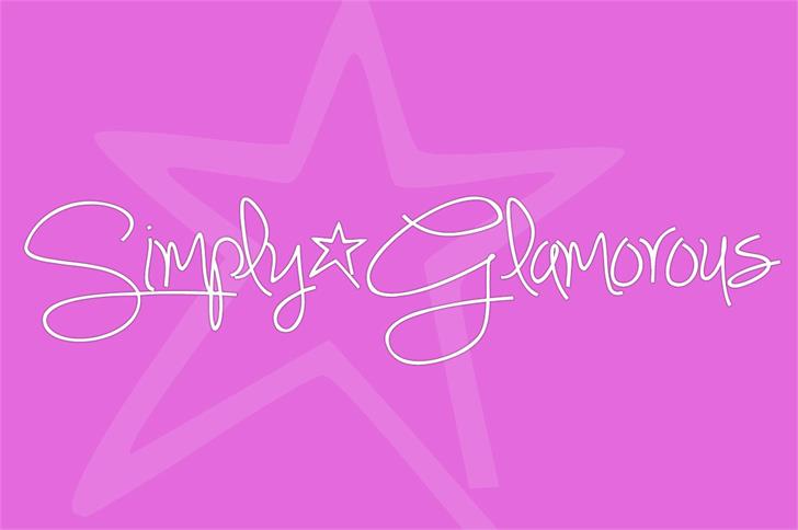 Simply*Glamorous font