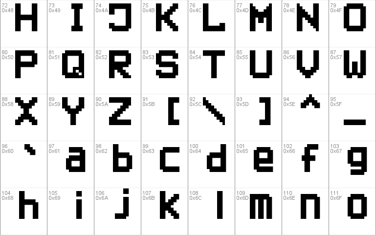 Small Pixel7 font