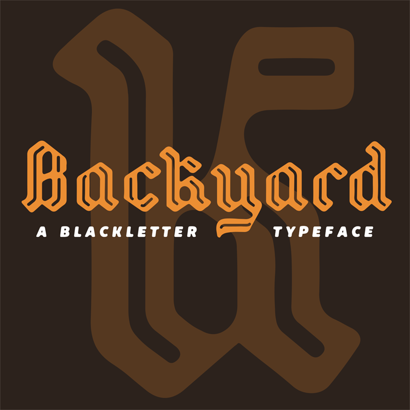 Backyard Black PERSONAL font