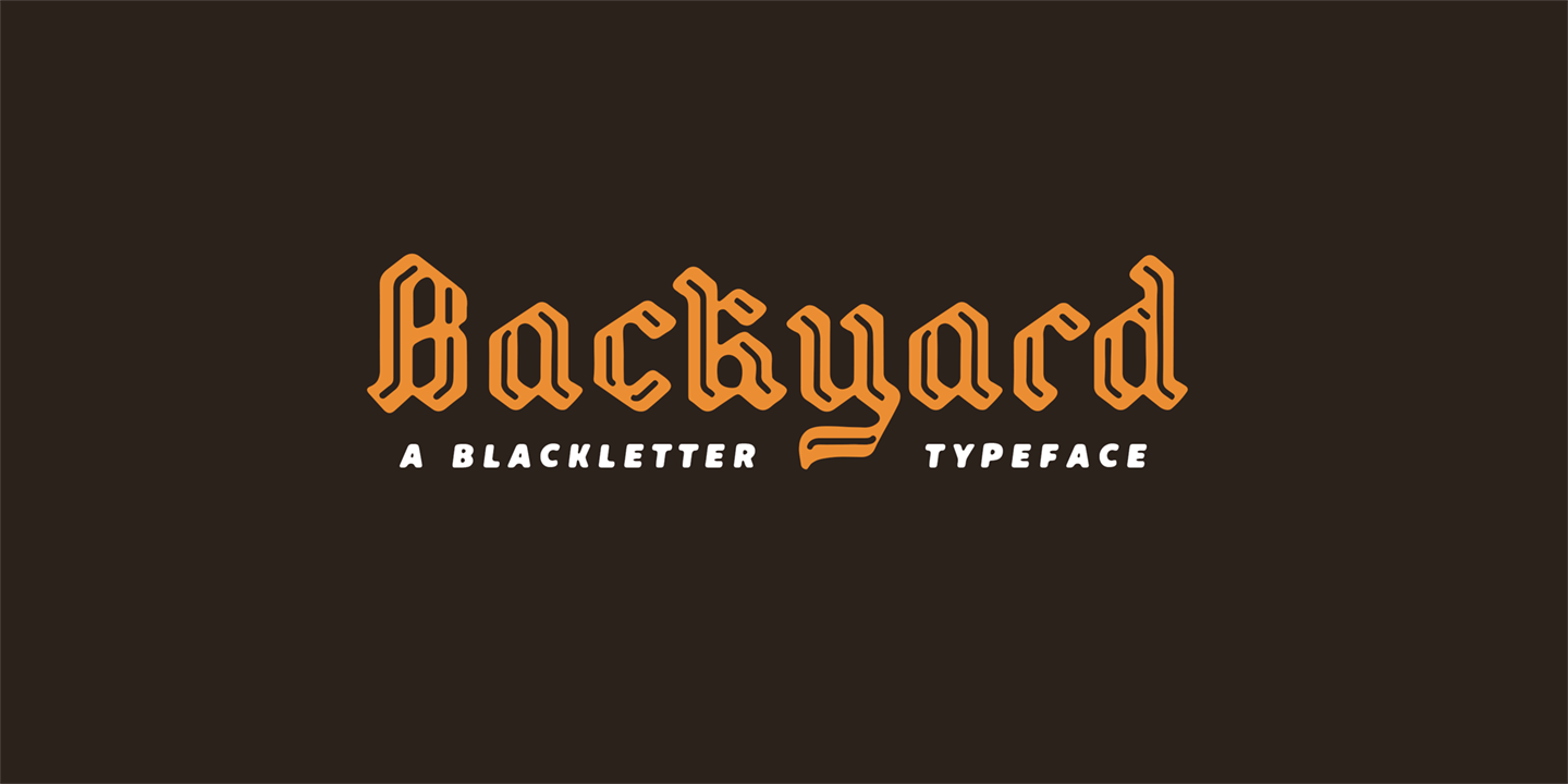 Backyard Black PERSONAL font