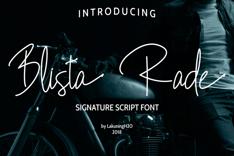 Blista Rade Slant Demo font