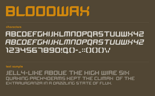 BloodWax font
