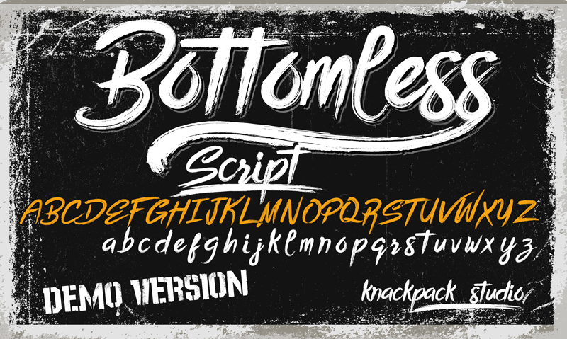 Bottomless Script font