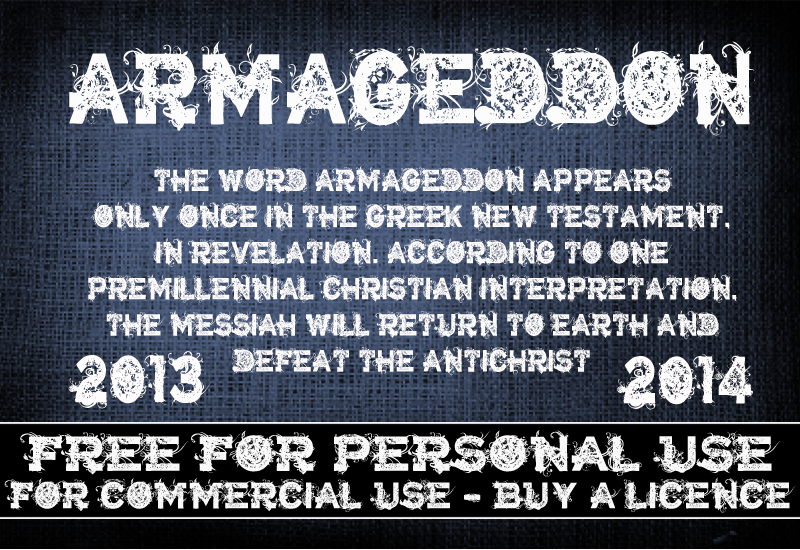 CF Armageddon font