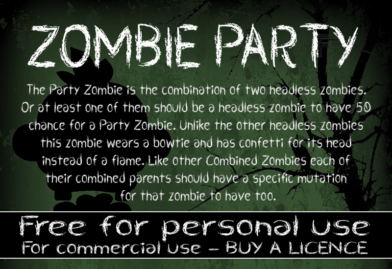 CF Zombie Party font