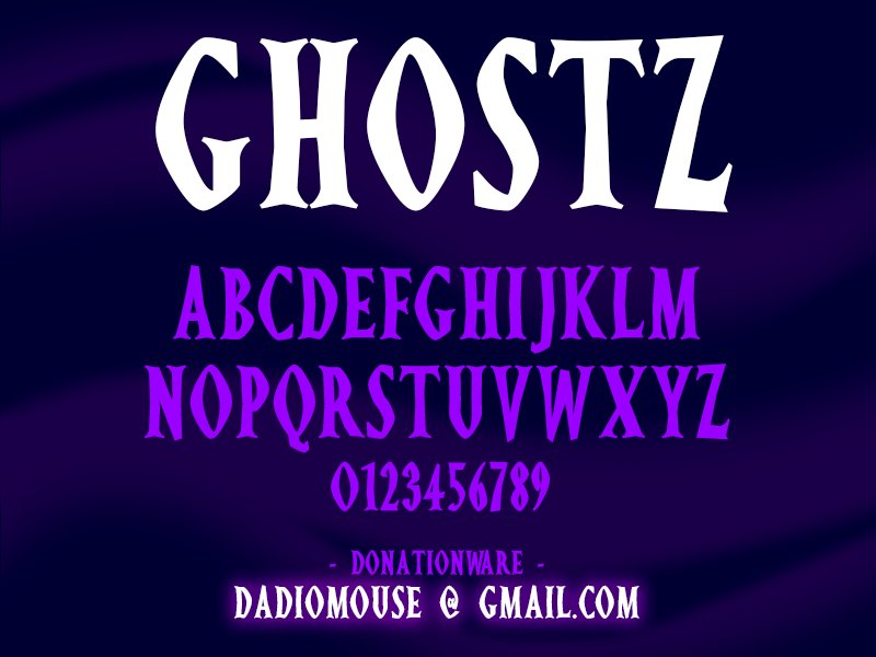 Ghostz font