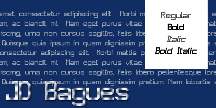 JD Bagues font