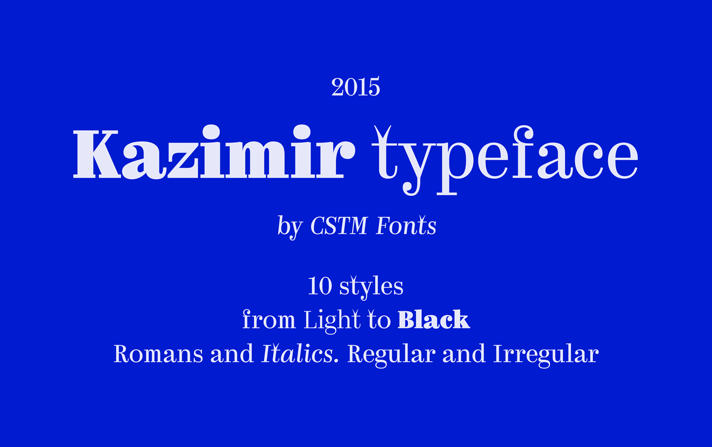 Kazimir-Regular font