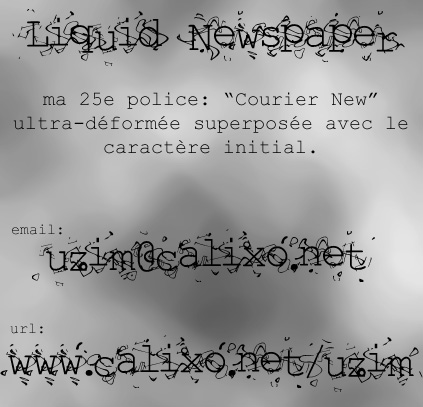 Liquid Newspaper font