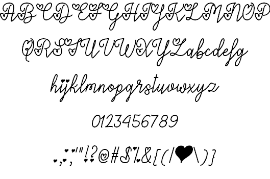 Lovers in February font
