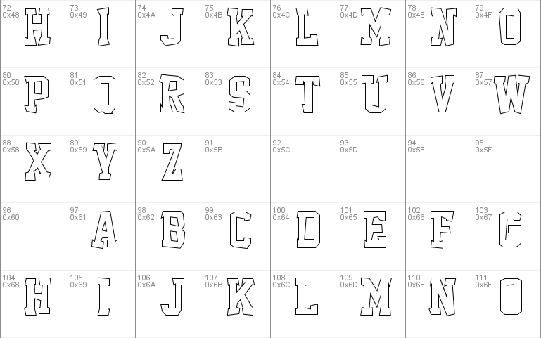 Outcast M54 font