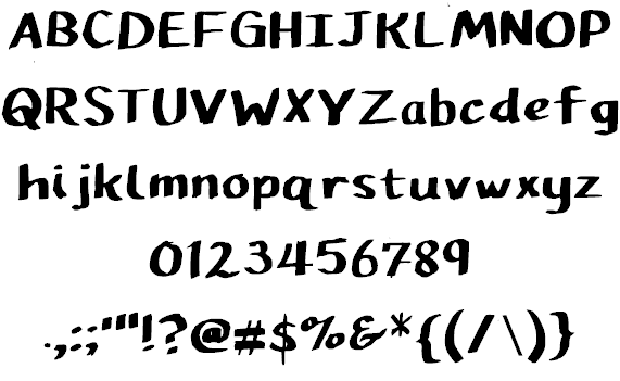 Pupil Caligraphic font