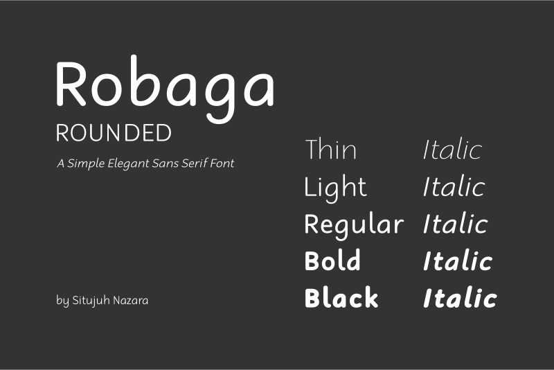 Robaga Rounded Black font