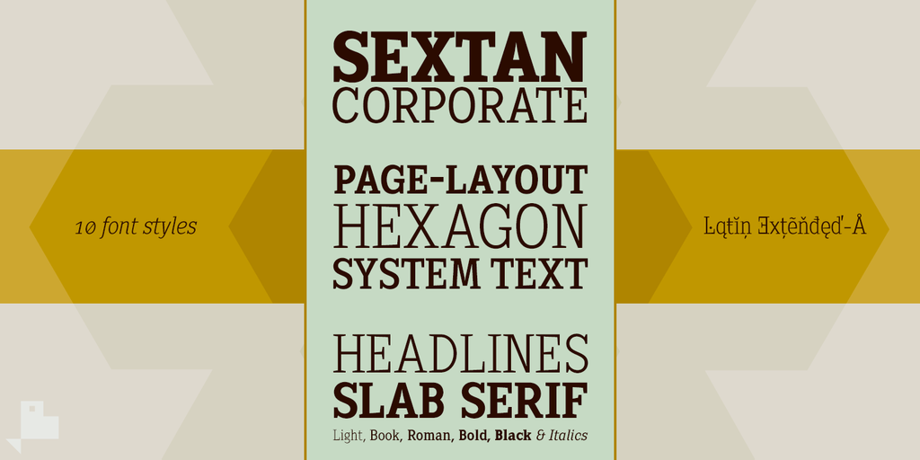 Sextan Roman font