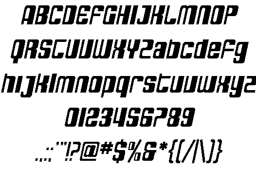 SF DecoTechno Condensed font