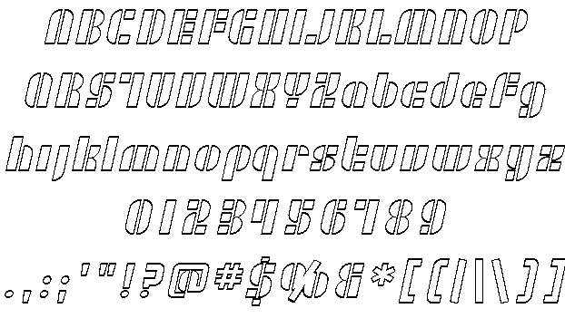 SF RetroSplice Outline font