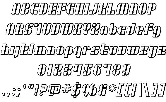 SF RetroSplice Outline font