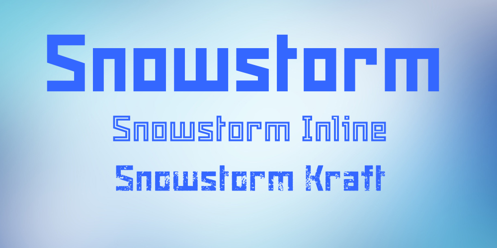 Snowstorm Inline font