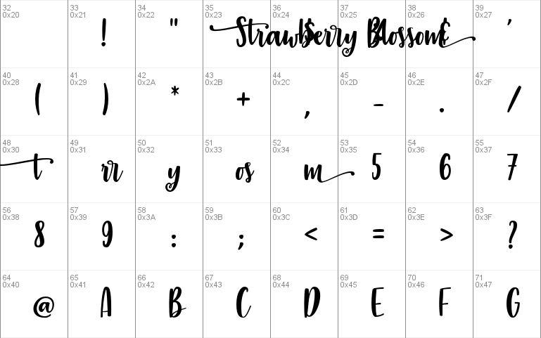 Strawberry Blossom font