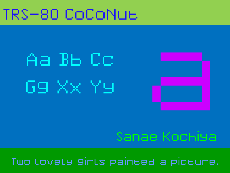 TRS-80 CoCoNut font