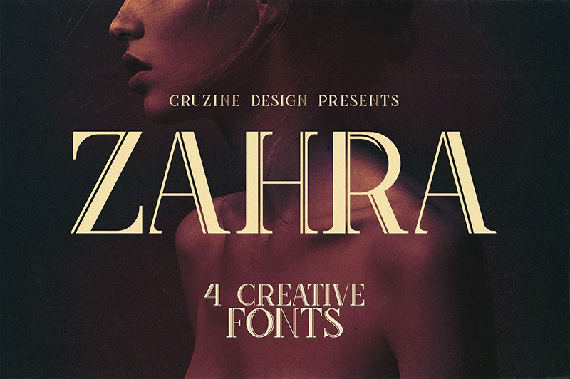 Zahra Inline Grunge font