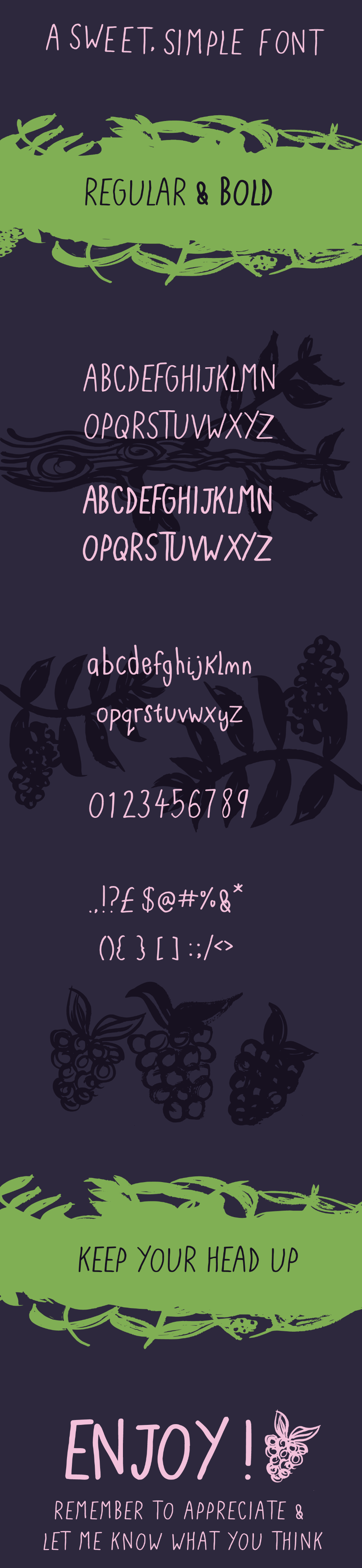 Blackberries font
