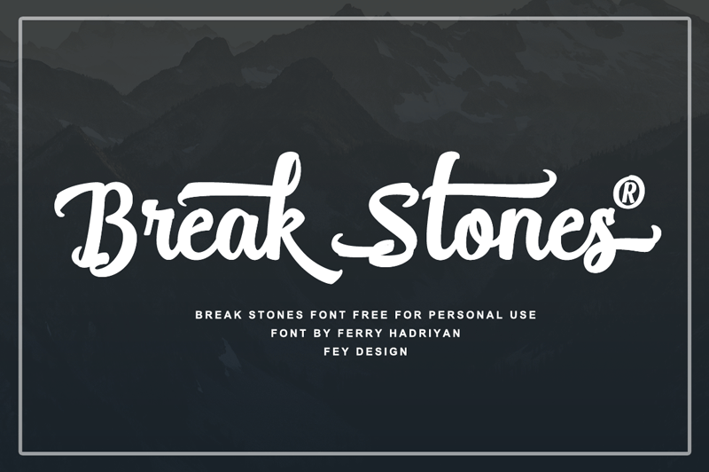 Break Stones font