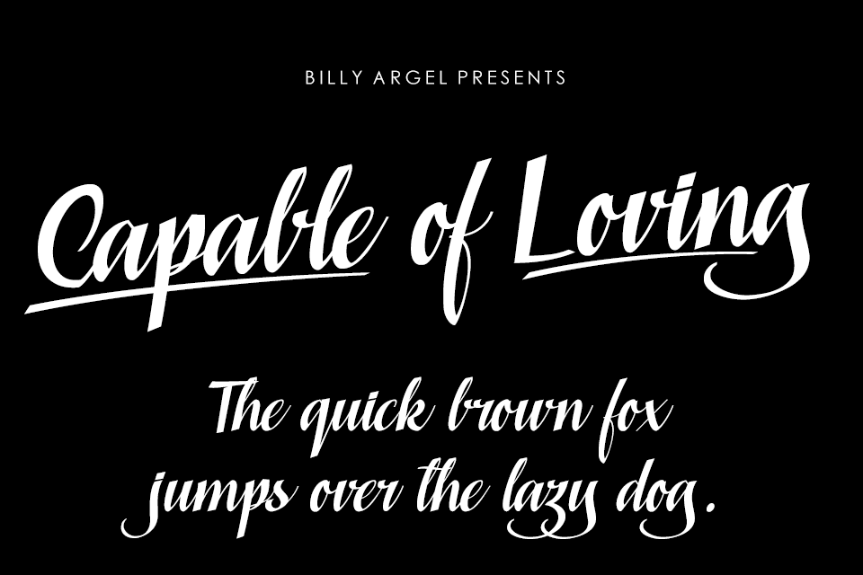 Capable of Loving Personal Use font