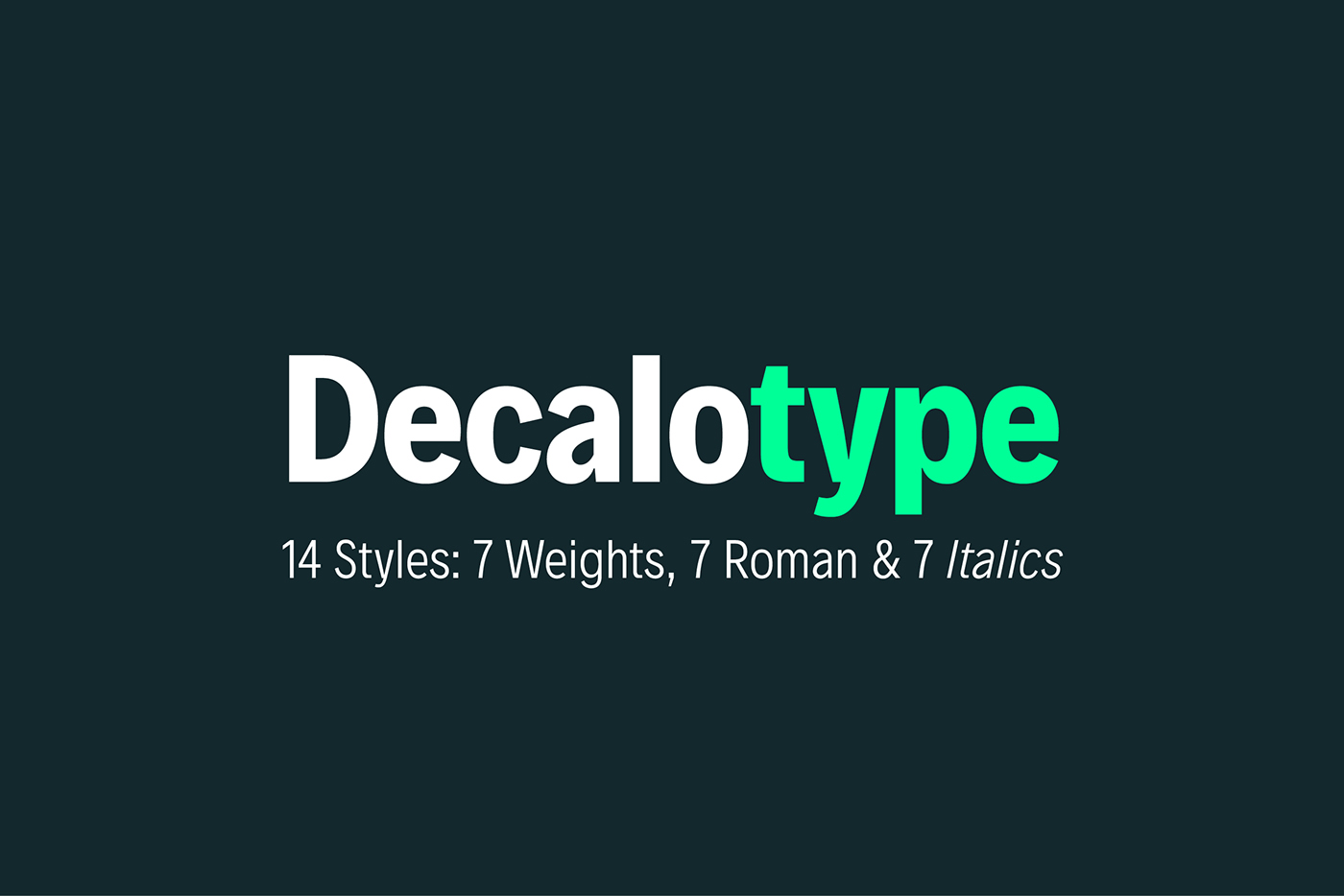 Decalotype font