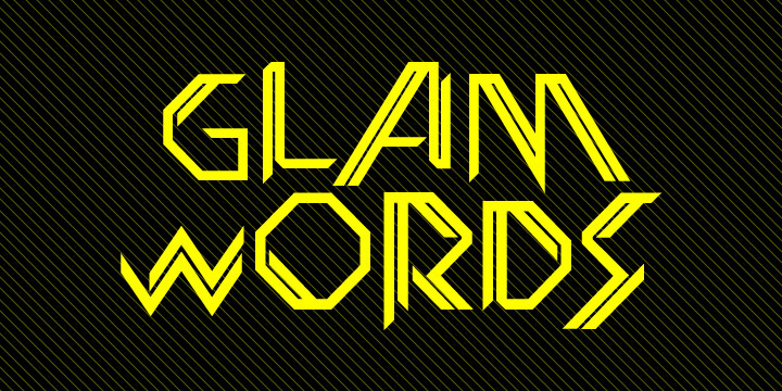 Glamwords font