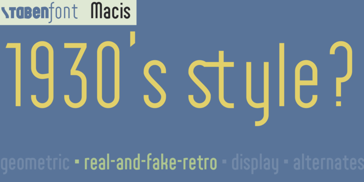 Macis font