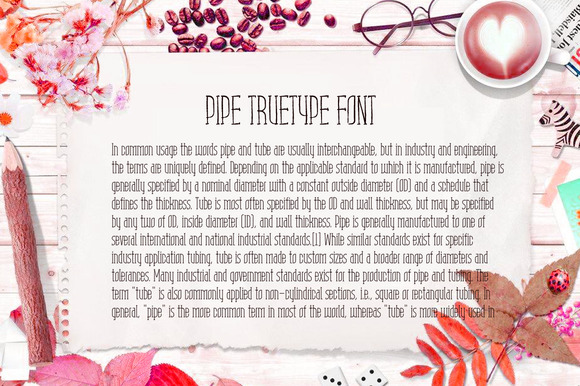 Pipe drawline font