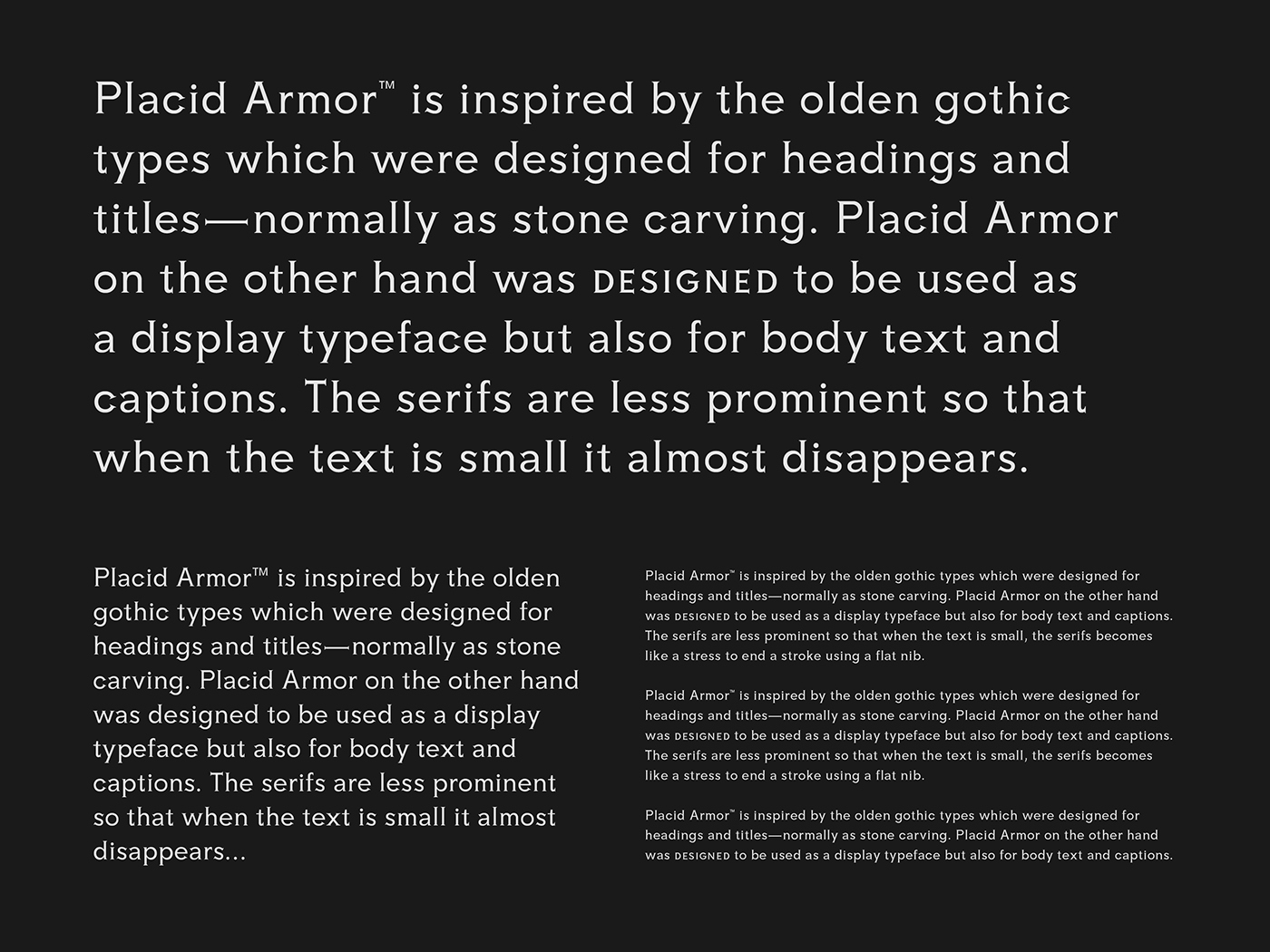 Placid Armor font