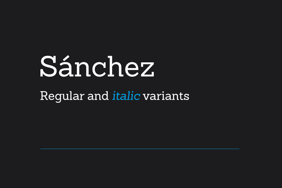 Sanchez font