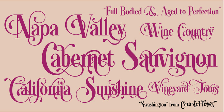 Swashington font