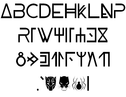 WAKANDA PANTHER font